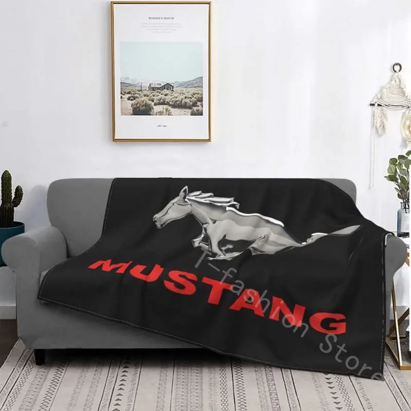 

60x80 Inch Mustangs Home Textile Luxury Adult Gift Warm Lightweight Blanket Printed Soft Thermal Blanket Boy Girl Blanket 1