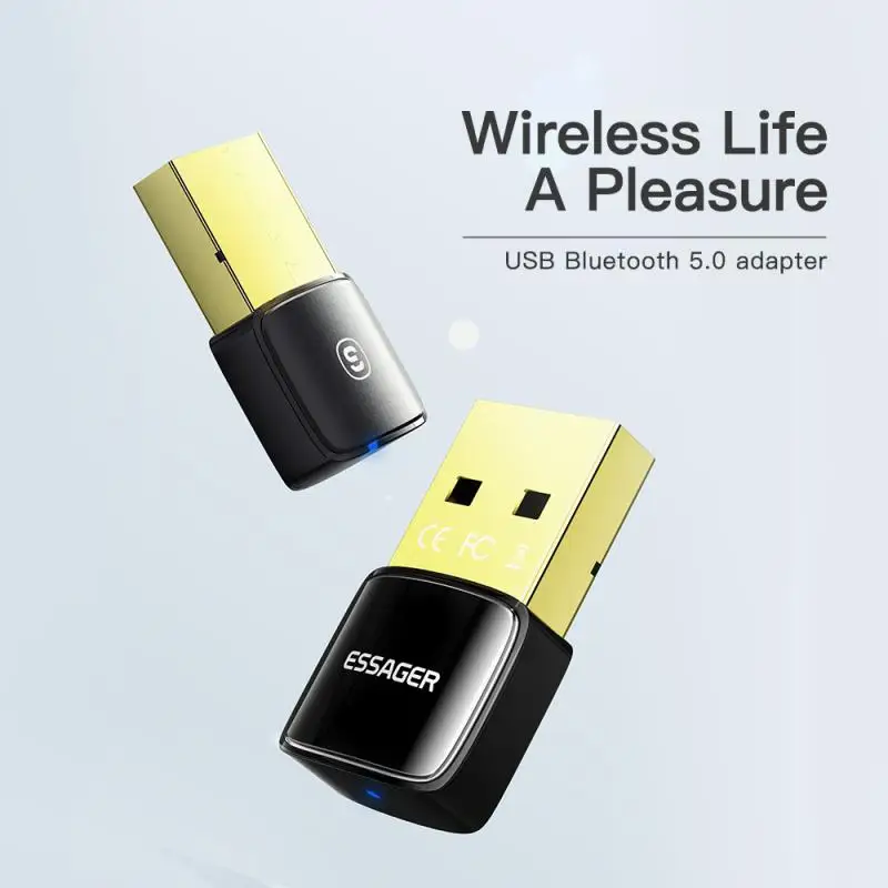 

Pc Usb 5.0 Adapter Dongle Essager Receiver Music Aux Audio Receiver Transmitter Adapter Mini