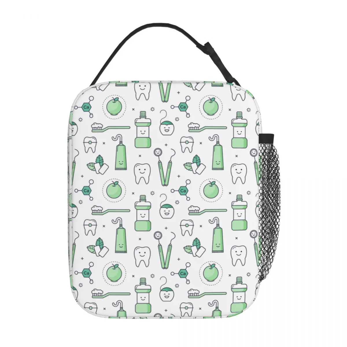 

Dentist Tooth Teeth Accessories Insulated Lunch Bag Work Dental Theme Storage Food Box Portable Casual Cooler Thermal Lunch Box