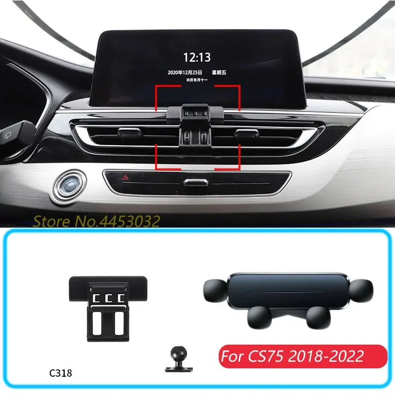 

Автомобильный держатель для телефона и основание для Changan CS75 2018-2022, гравитационная подставка, поддержка горизонтального GPS-кронштейна для мобильного телефона, аксессуары