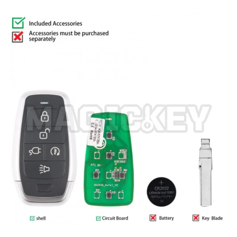 Фото AUTEL MAXIIM IKEY Standard Style IKEYAT005DL 5-кнопочный независимый смарт-ключ №2