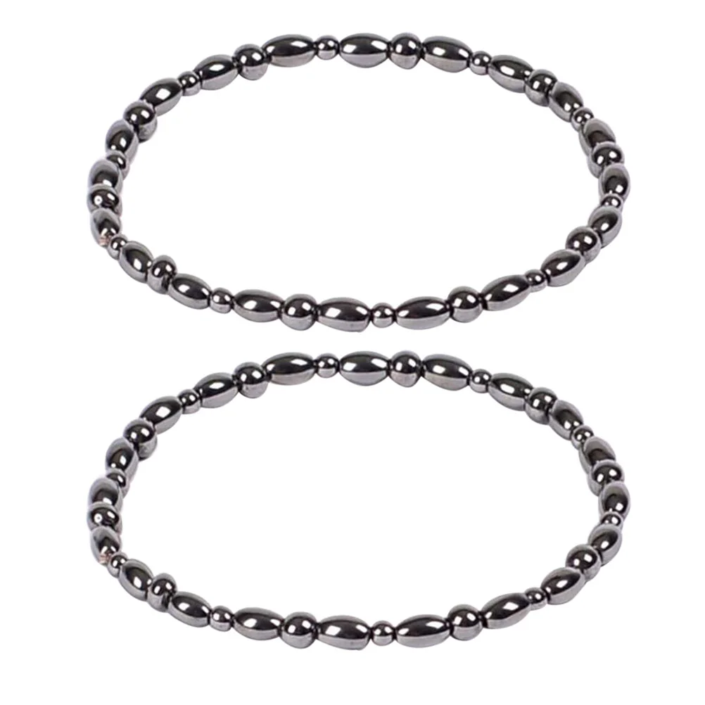 

Bracelet Anklet Magnetic Hematite Anklebeads Arthritis Bead Anklets Weight Loss Titanium Women Magnet Lady Drainage Obsidian Men