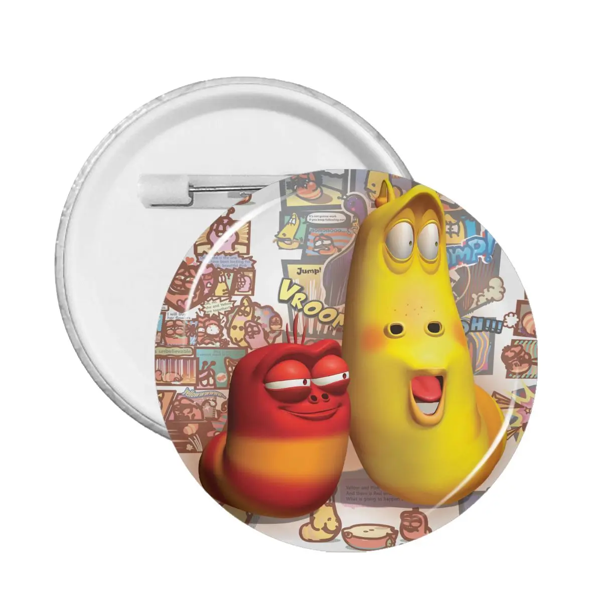 

Larva Yellow Funny Animation Positive Pin Badge For Clothes Badges Brooches Decoration Pins For Lovers