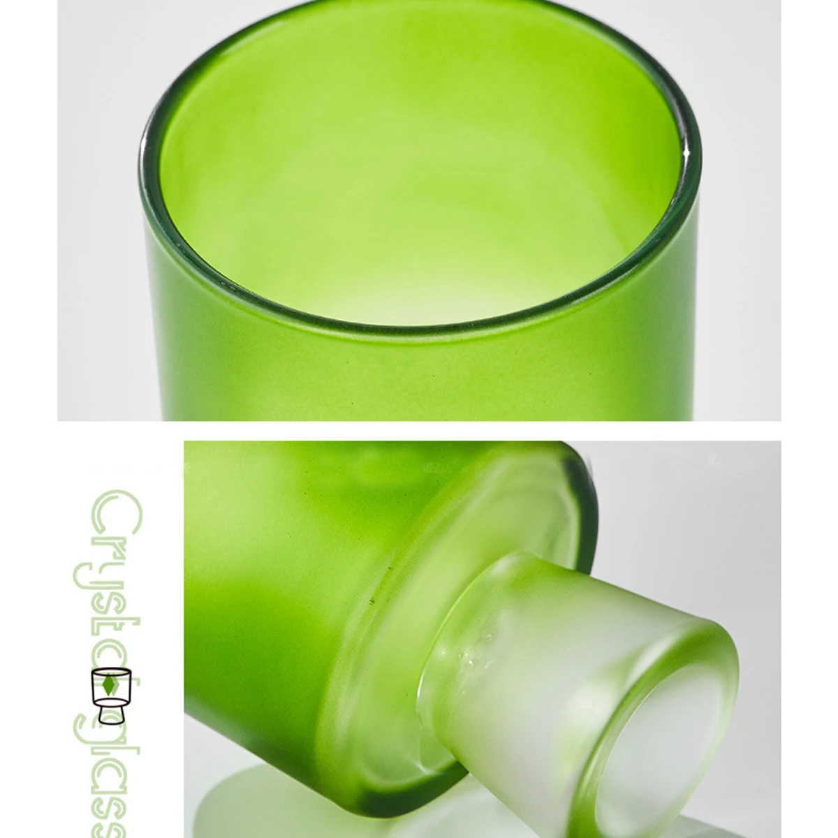 (Логотип может быть выгравирован) Хрустальный бокал 220 мл зеленый матовый для