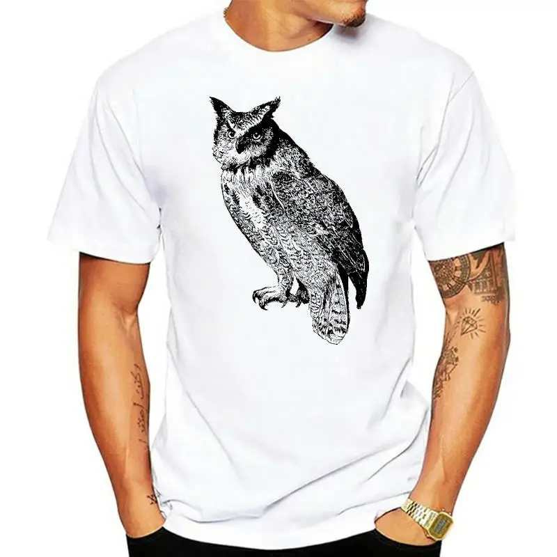 

Owl Shirt for Women Screen Print Tee - Short Sleeve T-shirt - Animal Shirt men t shirt