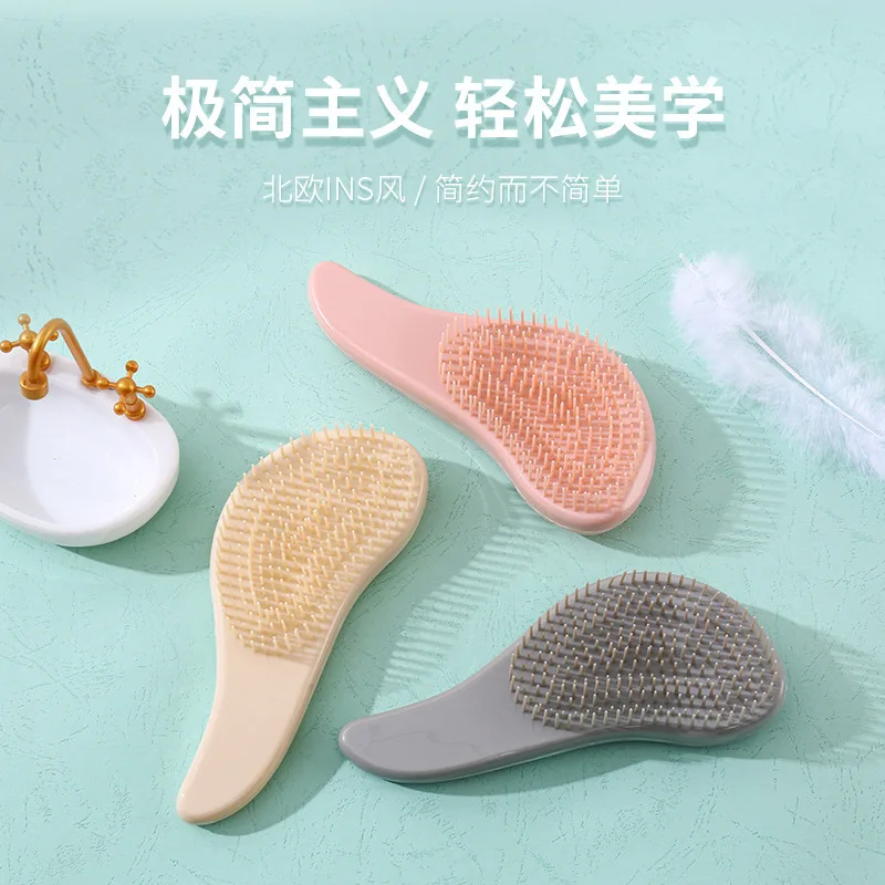 

1pc Anti-static Massage Hair Brush Handle Comb Tangle Detangle Shower Massage Hairbrush Comb Salon Hair Styling Tools Dropship