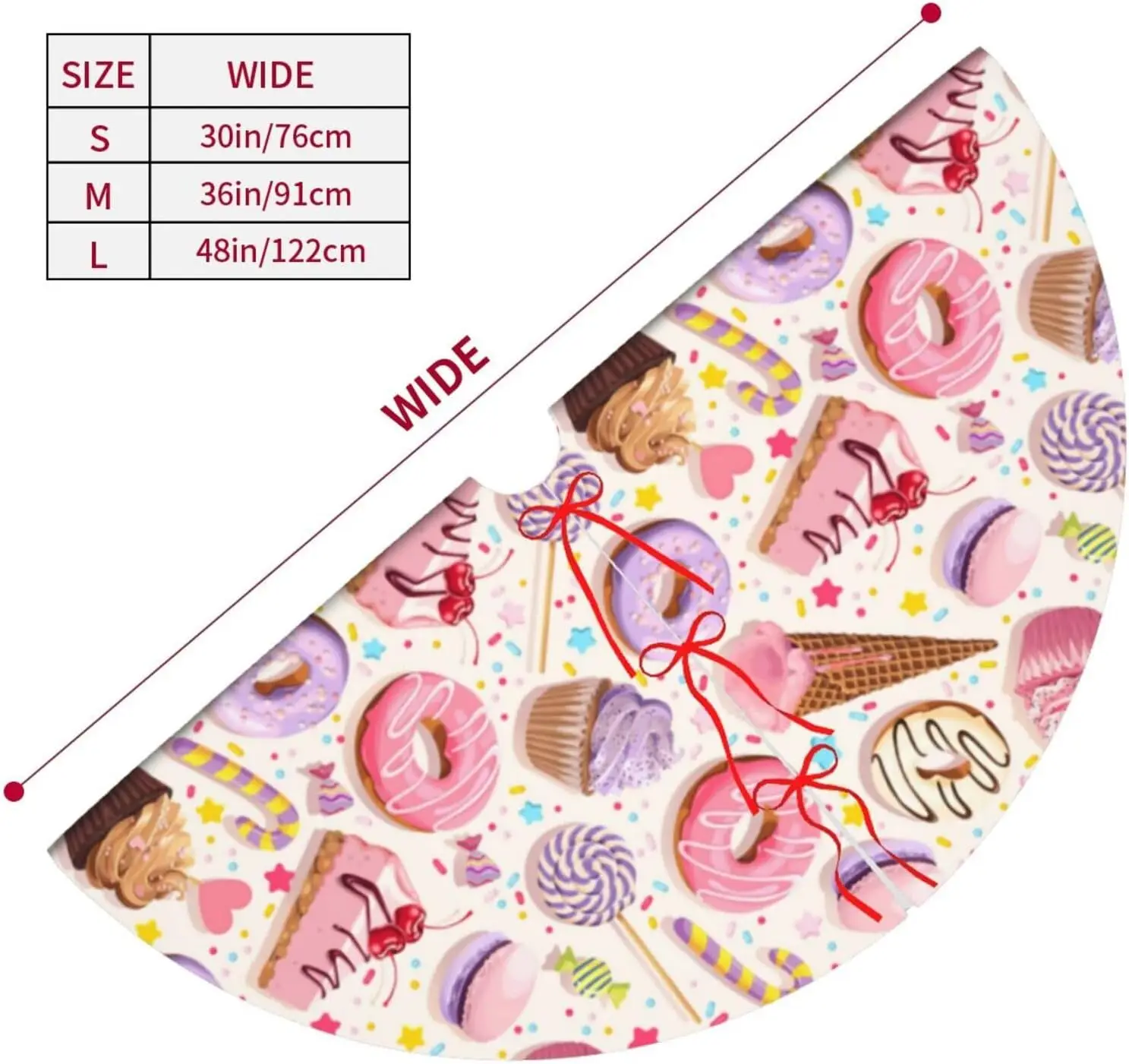 Леденцы конфеты макарун капкейк юбка на рождественскую елку 36 дюймов для