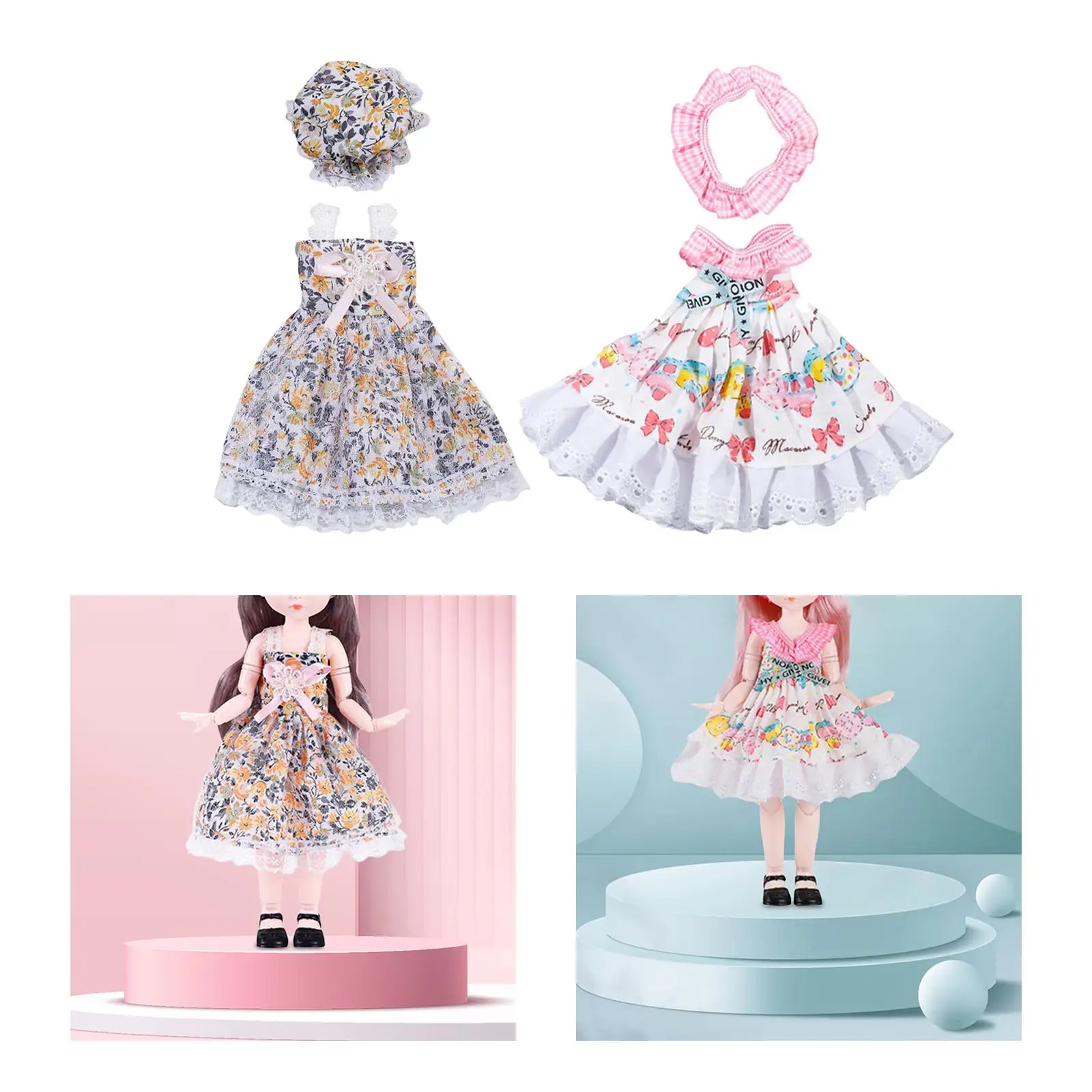 

Модная кукольная одежда, комплект одежды, костюм ручной работы, платье принцессы для куклы 30 см, 12 дюймов, аксессуары для кукол, наряд, игрушк...