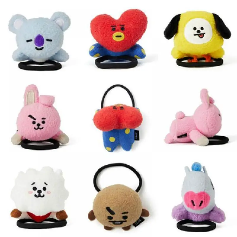 

Kawaii головной убор резинка для волос ТАТА RJ CHIMMY COOKY SHOOKY MANG KOYA мультфильм Sheadline Милая резинка для волос плюшевая кукла периферийный аксессуар