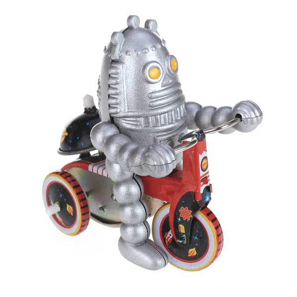 

Generic Wind Up Baby Robot on Tricycle Metal Tin Toy Collectible Gift