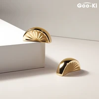 goo ki gold orange shaped bright gold drawer knobs affordable luxury cabinet handles cupboard door handle for furniture hardware