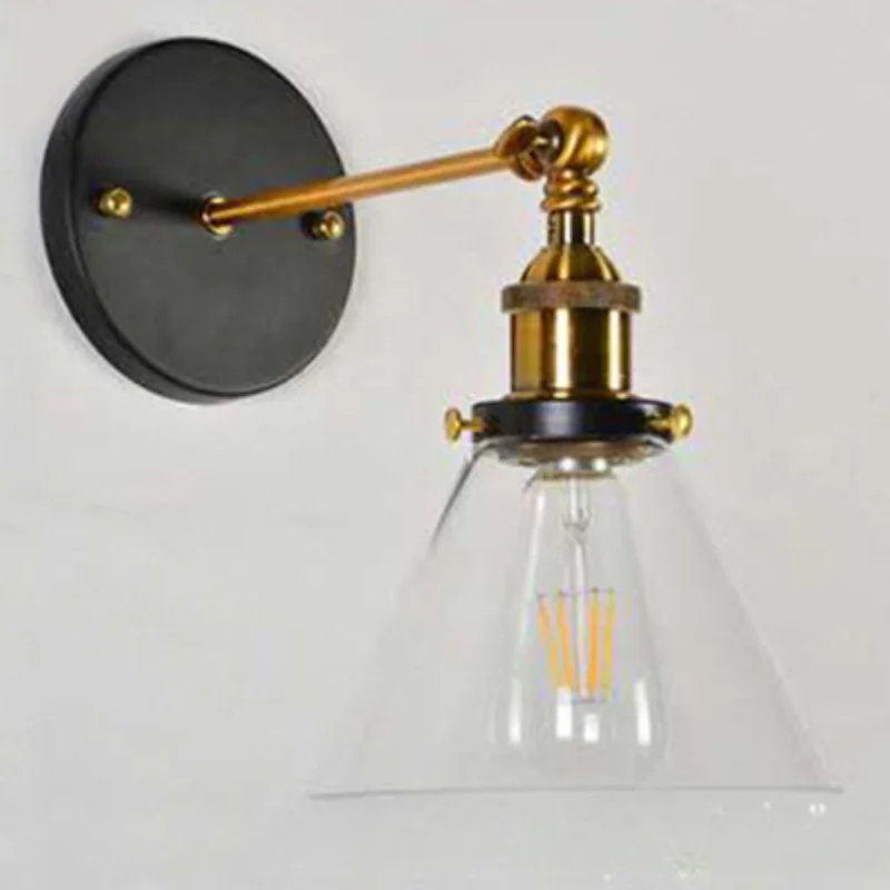 

Aisle glass wall lamp American retro creative bedside lamp creative staircase corridor wall lamp
