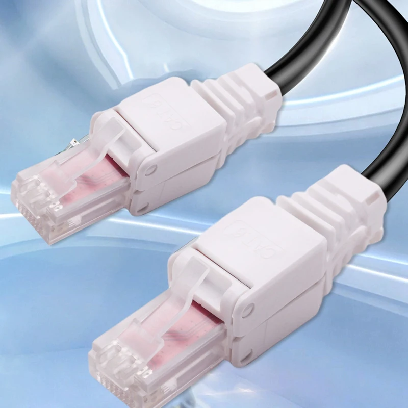 10 сетевых разъемов без инструментов RJ45 CAT6 LAN UTP Кабельная вилка Cat5 Cat7 установочный