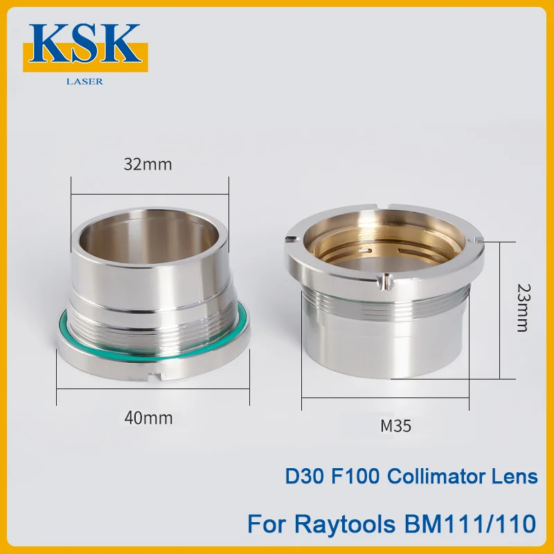 

Raytools BM111 Фокусирующая линза Фокусирующая линза Коллиматорная линза с держателем D30 F75/100/155/200 мм для головки BM110 BM111