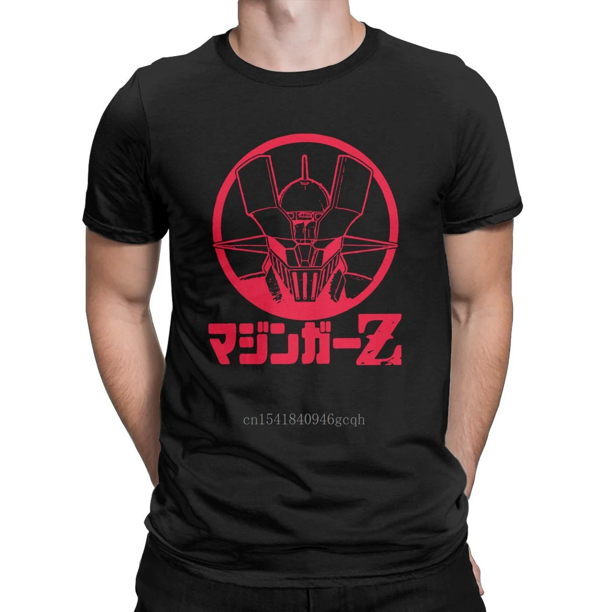 

Mazinger Z T Shirt for Men Pure Cotton Vintage T-Shirt Round Neck Tees Short Sleeve Tops Unique