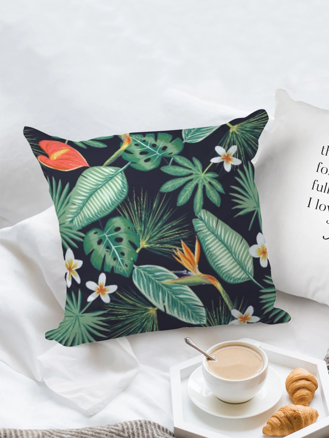 Decorative Plant  Pillowcase Polyester Square Cushion Cover Throw Pillows Bed Couch Home Decor Dakimakura 45x45cm