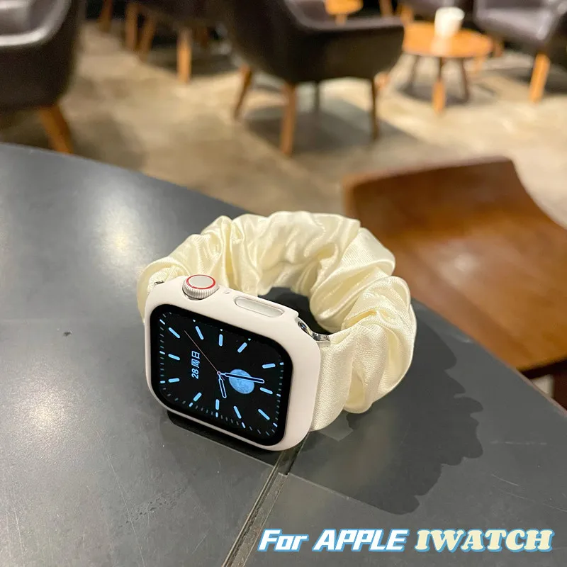 

Hair Ring Strap for Apple Watch Band 7 6 5 4 3 38mm 44mm 45mm 42mm 41mm 40mm Correa Bands for Apple IWatch Series 7 6 5 4 3 SE