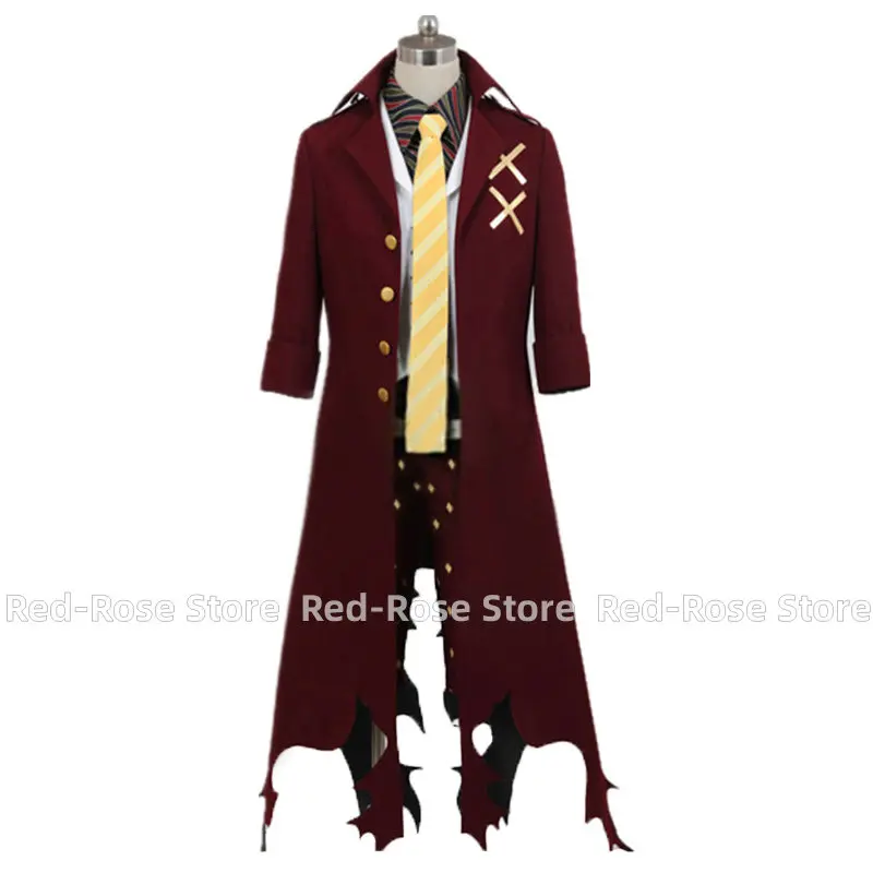 

Anime Blue Exorcist / Ao no Exorcist King of Earth Amaimon Cosplay Costume top+vest+pant+coat+tie+belt 11