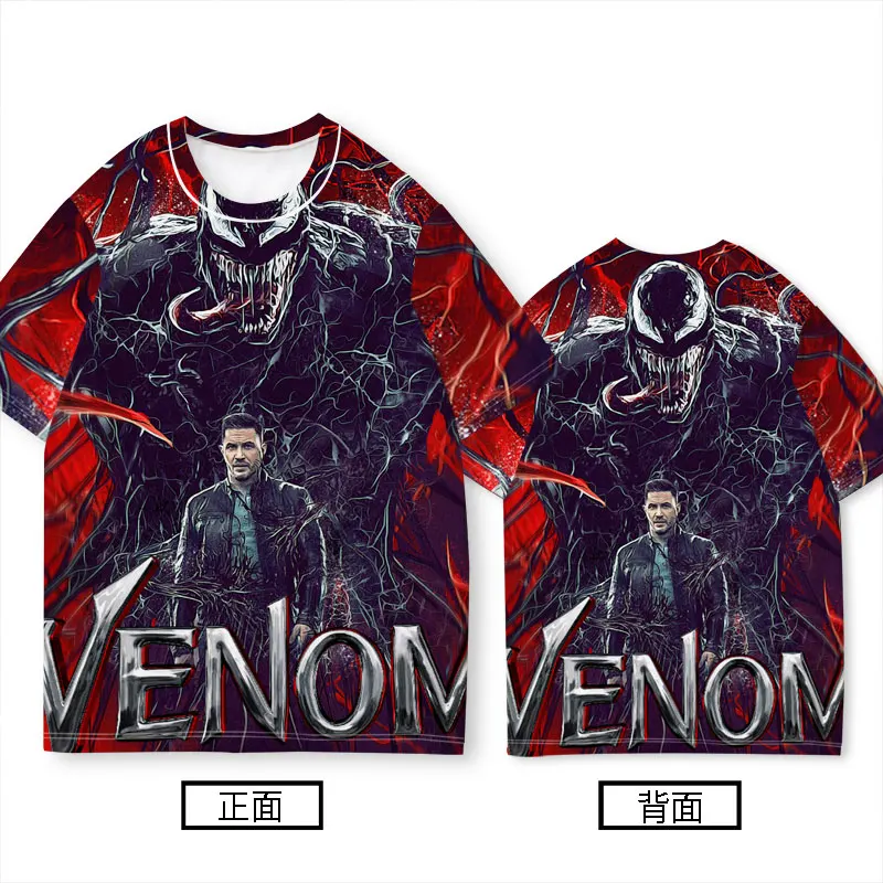 

Venom SpiderMan T-shirt Boys' Summer American Short-Sleeved Children's Marvel Merchandise Joint Clothes Boys' T-shirt