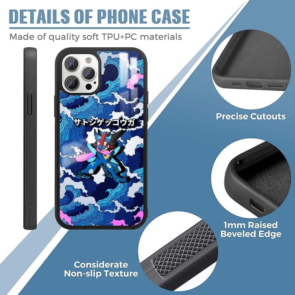 Чехол для телефона Ash Greninja Mewtwo iPhone 16 15 14 13 12 11 Pro Max Plus мини-магнитный чехол Magsafe с