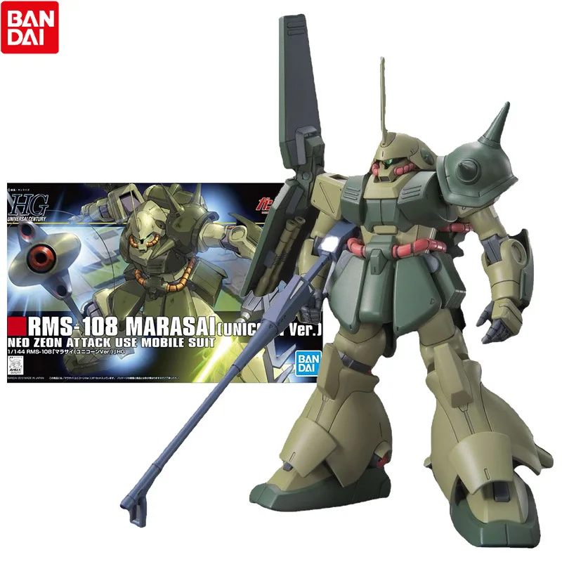 

Bandai Genuine Gundam Model Kit Anime Figure HGUC 1/144 RMS-108 Marasai Unicorn Gunpla Anime Action Figure Toys for Children