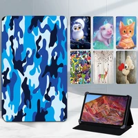 tablet stand cover for huawei matepad 10 4 t8 m2 10 m3 lite 10 animal print smart adjustable pu leather anti drop case