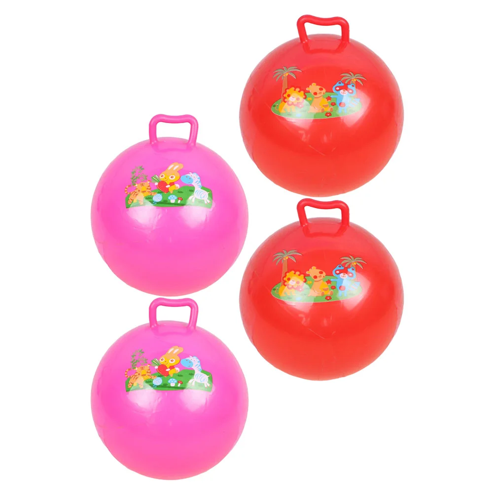 

4 Pcs Pat The Ball Beer Funnel Children Toy Bounce Bouncy Kids Inflatable Balls Hopper Pvc Educational Toddler