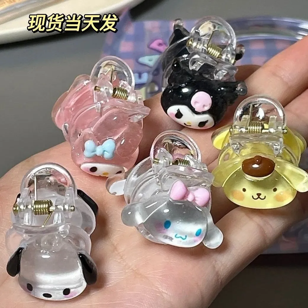 

Милые заколки для волос в стиле аниме Kuromi My Melody Cinnamoroll для девочек, мини-захват, детские милые заколки для волос, модные аксессуары для волос, ...