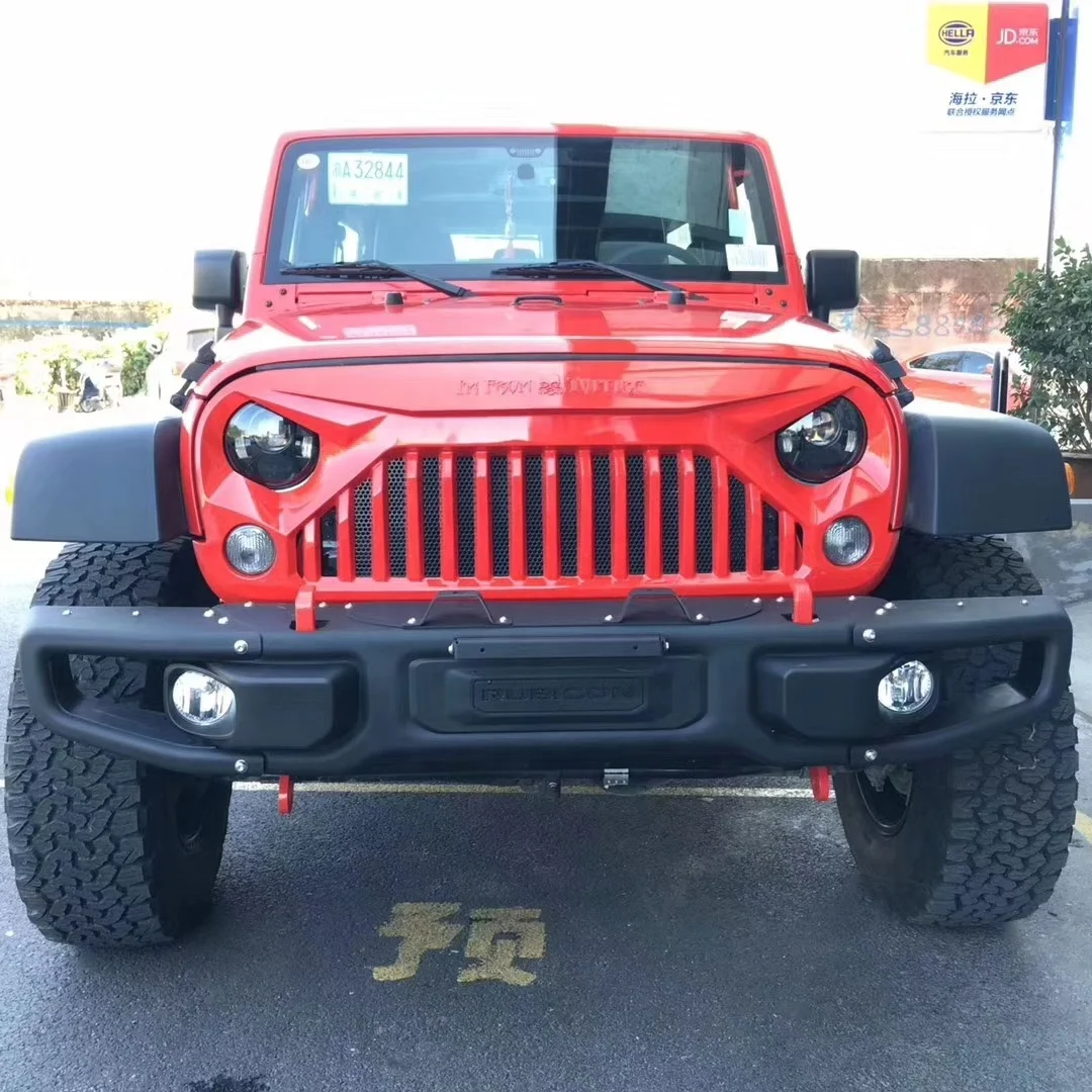 Металлический передний бампер в стиле 10-летия подходит для Jeep JK Wrangler Rubicon 07-18 гг.