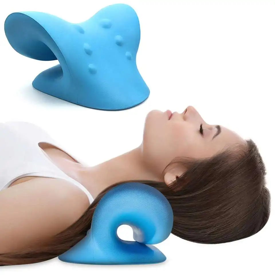 

Hot Selling Neck Stretcher Shoulder Chiropractic Traction Device V Shaped Cervical Massage Pillow Neck Massager for Pain Relief