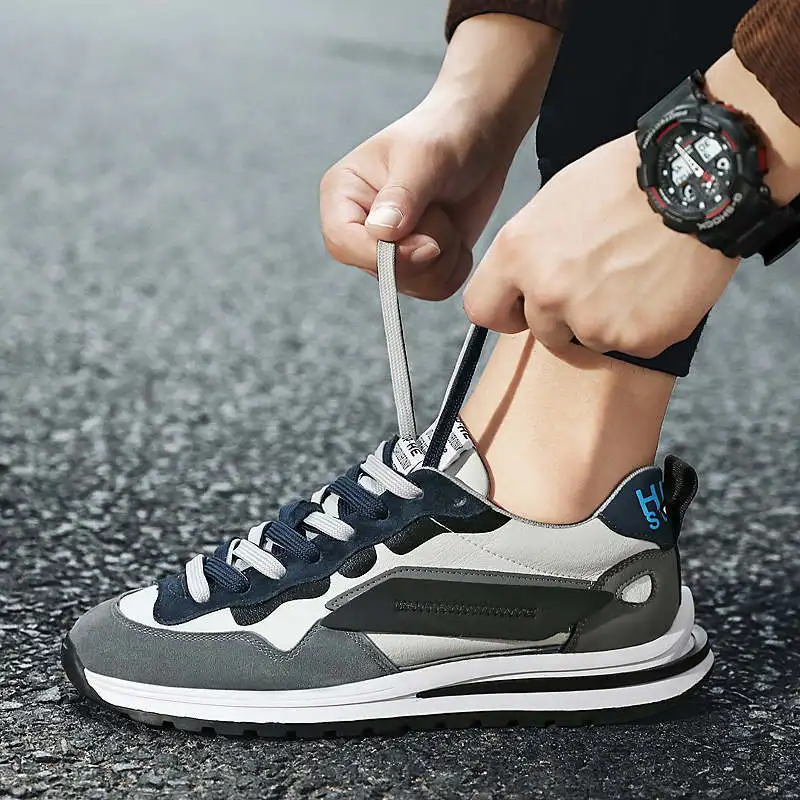 

Slip-Ons Mens Sports Shoes Men's Loafers Shoes Sneakrs Men's Loafers Elastic Laces White Sneakers for Men Homre Tennis Shuz 679E