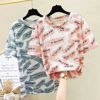 large size womens cotton short sleeved t shirt womens 2022 new plus size loose t shirt plus fashion top