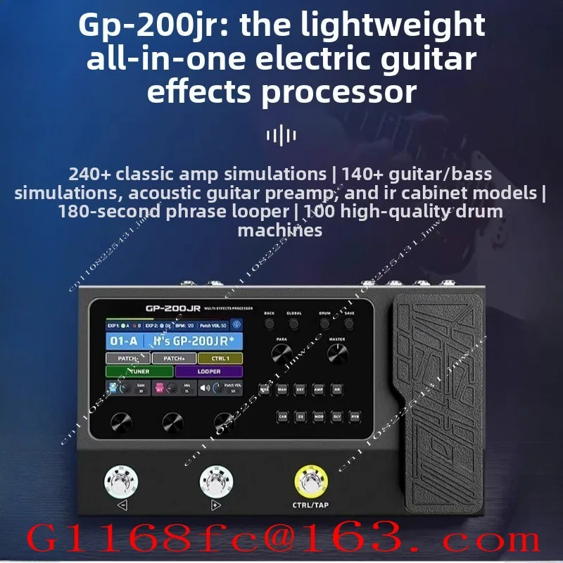 Фото Многофункциональный процессор эффектов IR GP100 LT JR для электрогитары и бас-гитары, лупер, драм-машина GP200 №4