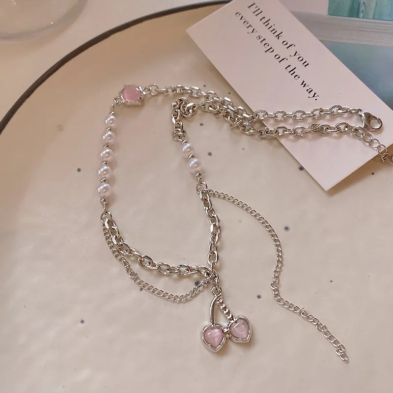 Новое милое крутое Ожерелье кошачий глаз с жемчугом |