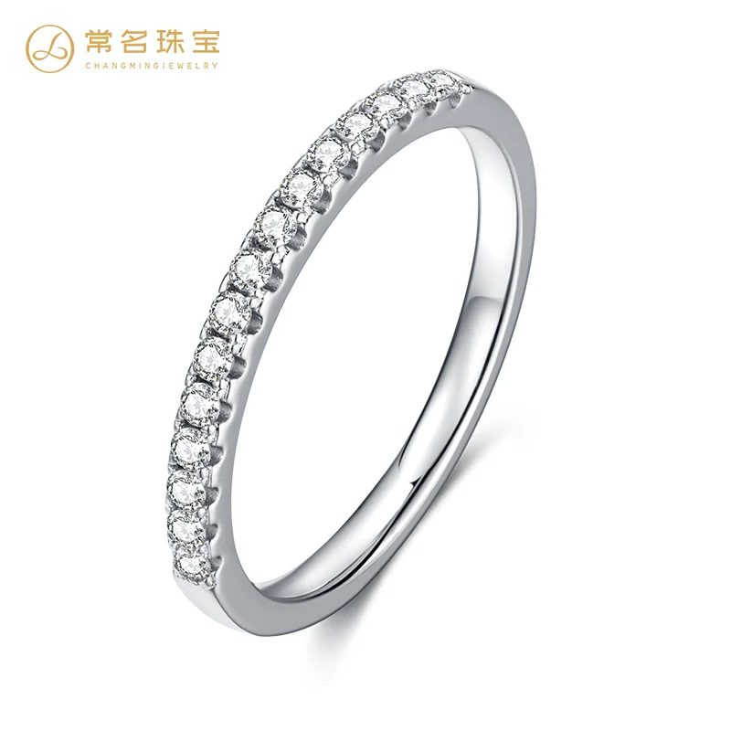 

With Certificate 0.33 ct one word row Moissanite Rings Silver 925 Sterling D Color Diamond silver ring women Jewelry Wholesale