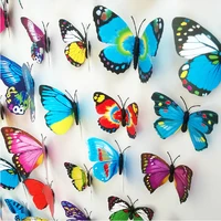 3d three dimensional simulation butterfly wall stickers with magnets 12 pieces of bedroom living room wall stickers decorations