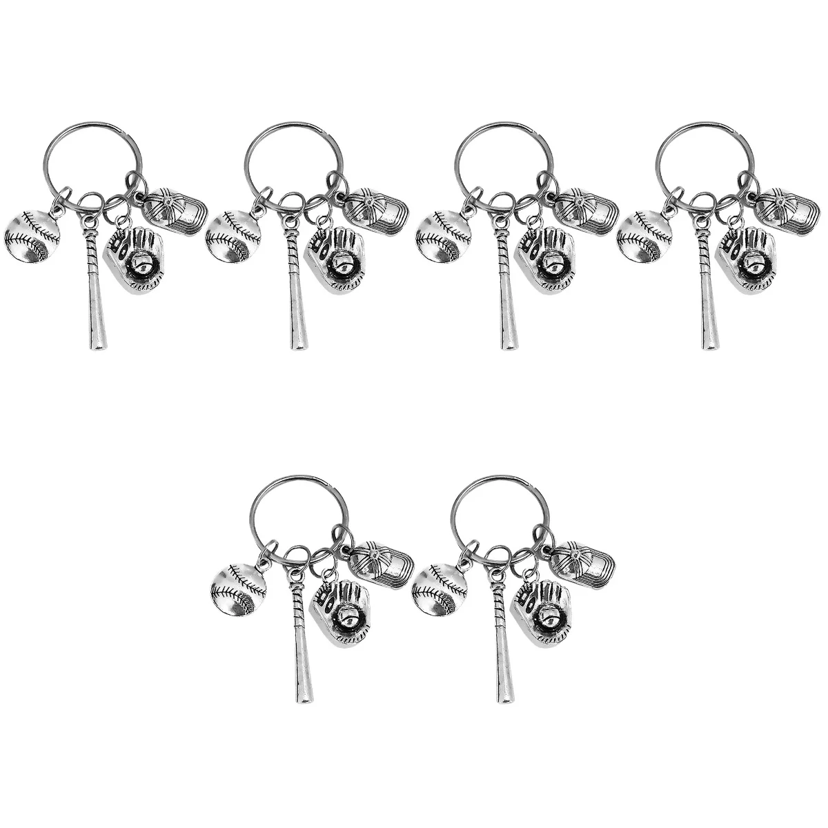 

6 Pcs Bag Pendant Bowling Gifts Women Bowling Key Chain Gifts Boys Sports Gifts Baseball Key Chain Accessories Bag Key Chain