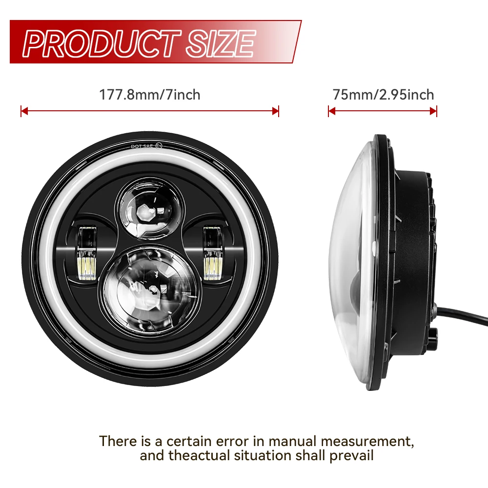 Универсальная 7 5-дюймовая светодиодная ретро-ковш для мотоцикла
