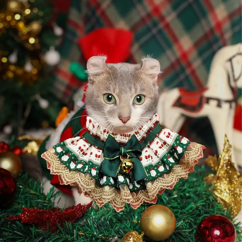 Рождественский нагрудник для домашних животных мягкие регулируемые банданы