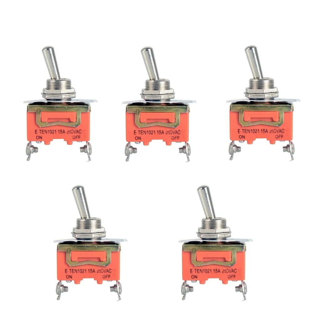 

5pcs 12V Heavy Duty Toggle Flick Switch ON/OFF Car Dash Light Metal SPST