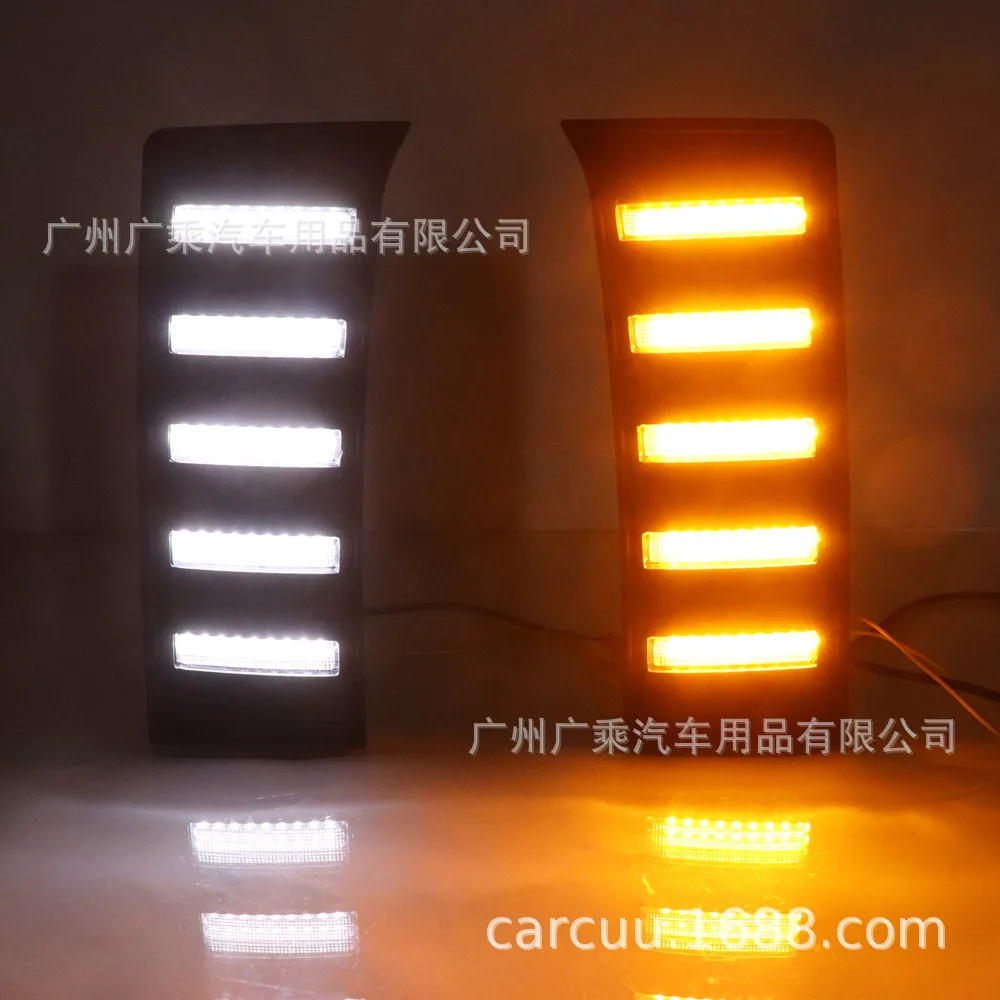 

LED Daytime Running Light For Toyota Tundra 2022 2023 Yellow Turn Signal Relay Waterproof 12V DRL Fog Lamp Decoration