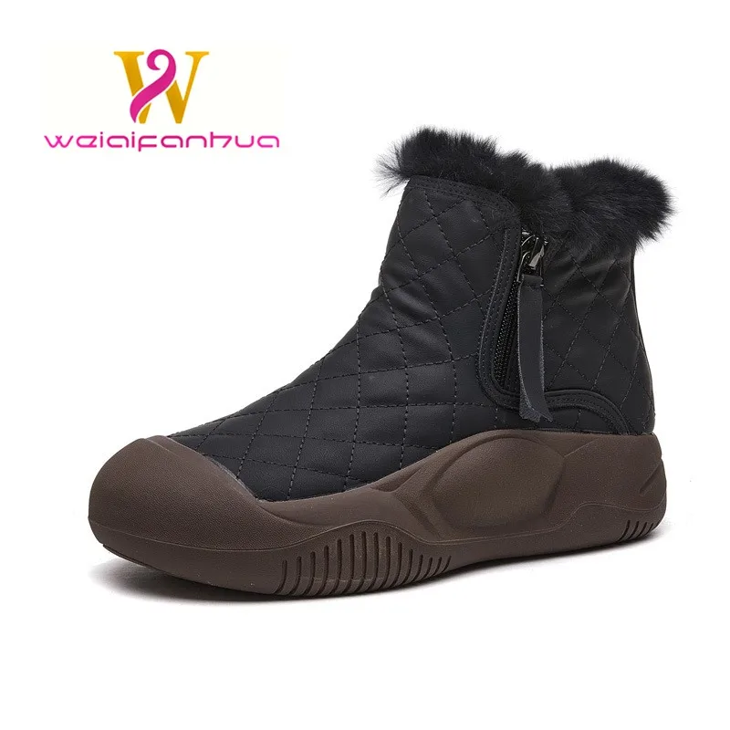 

Fleece Snow Boots Women's Winter 2023 New Warm Women's Booties Fashionable and Versatile Platform Women's Boots Boots
