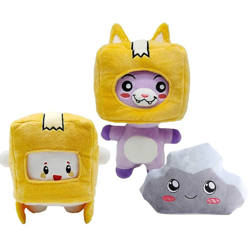 

New Lankybox Rocky Plush Toys Cute Cartoon Anime Boxy Foxy Stuffed Plush Doll Gift For Girl Children