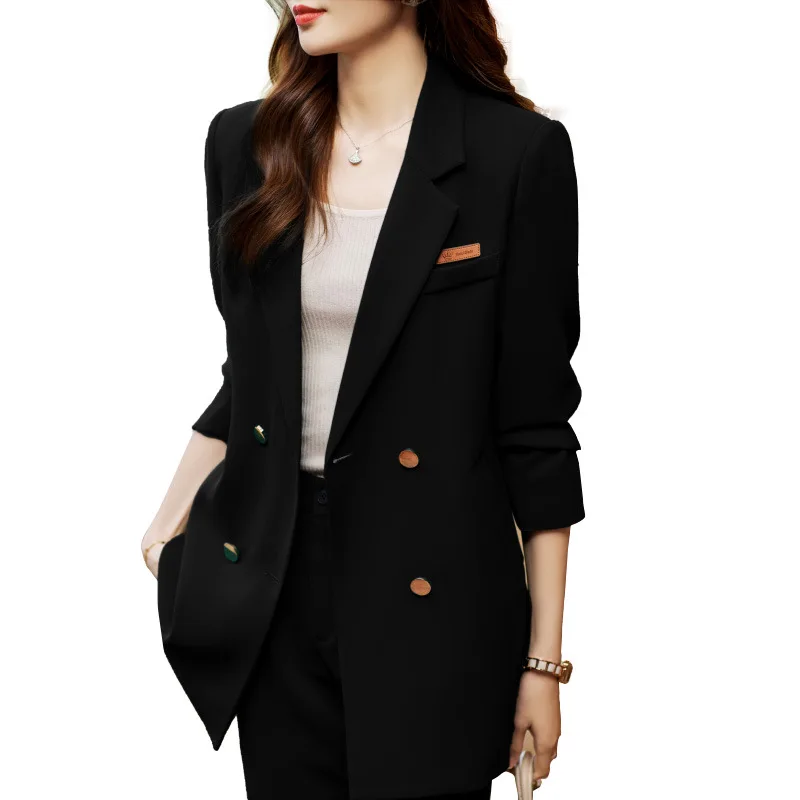 2023 Новый однотонный Модный маленький костюм с длинным рукавом пальто облегающая