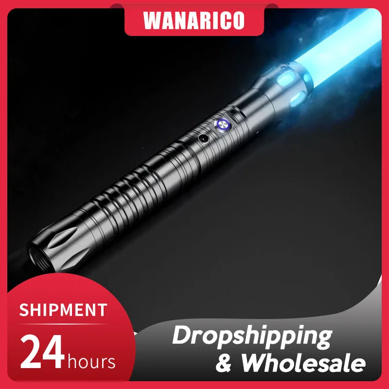 

WANARICO RGB Lightsaber FX Duel Laser Sword With 10 Sets Of Sound Effects Mode Aluminum Handle With Tone Color USB Charge