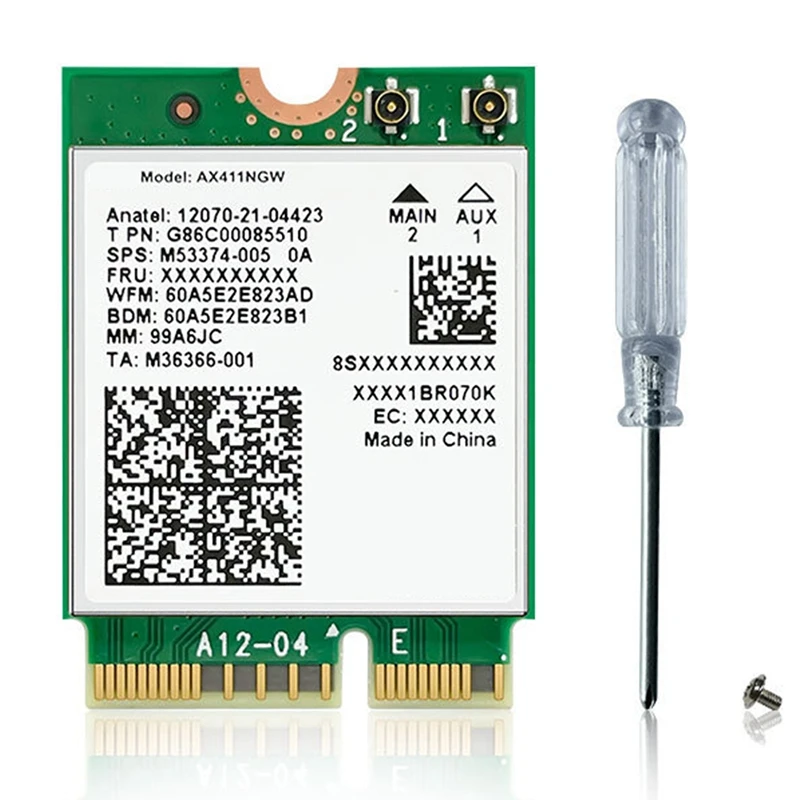 

AX411 Wireless Network Card Tri-Band Network Adapter Wifi 6E 5374Mbps Network Card Supports Bluetooth 5.3