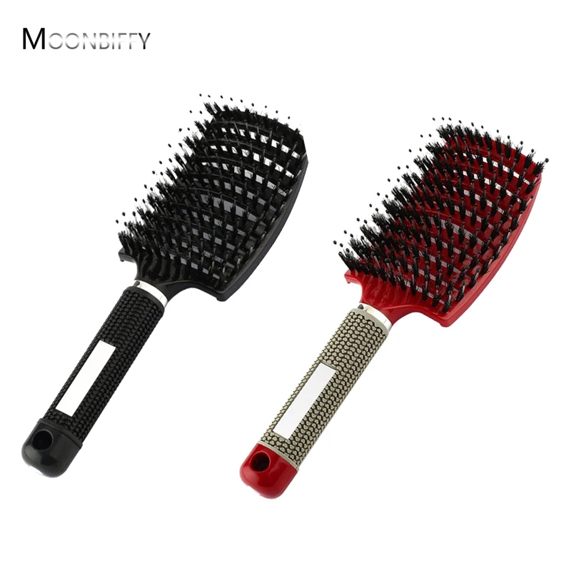 

Hair Scalp Massage Comb Hairbrush Women Wet Dry Curly Untangling Hair Brush Bristle Nylon Salon Hair Styling Tools Dropship
