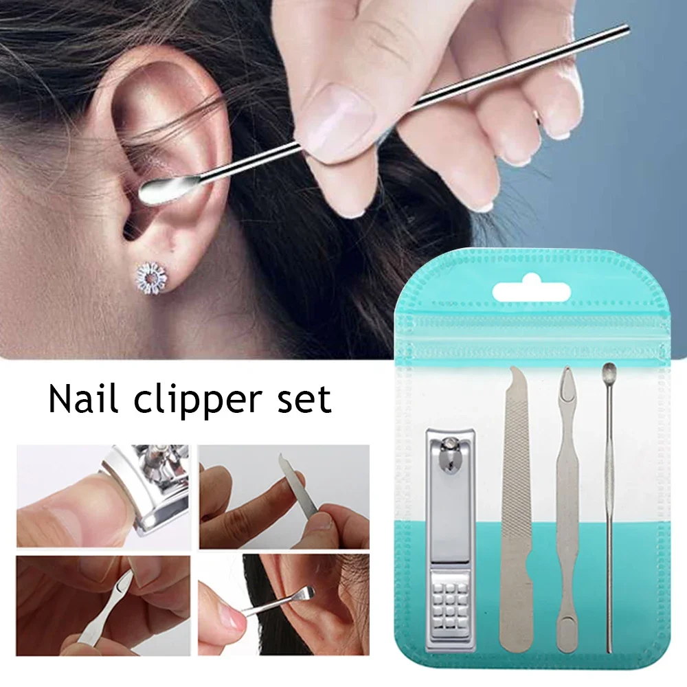 4 шт./набор пилки для ногтей из нержавеющей стали
