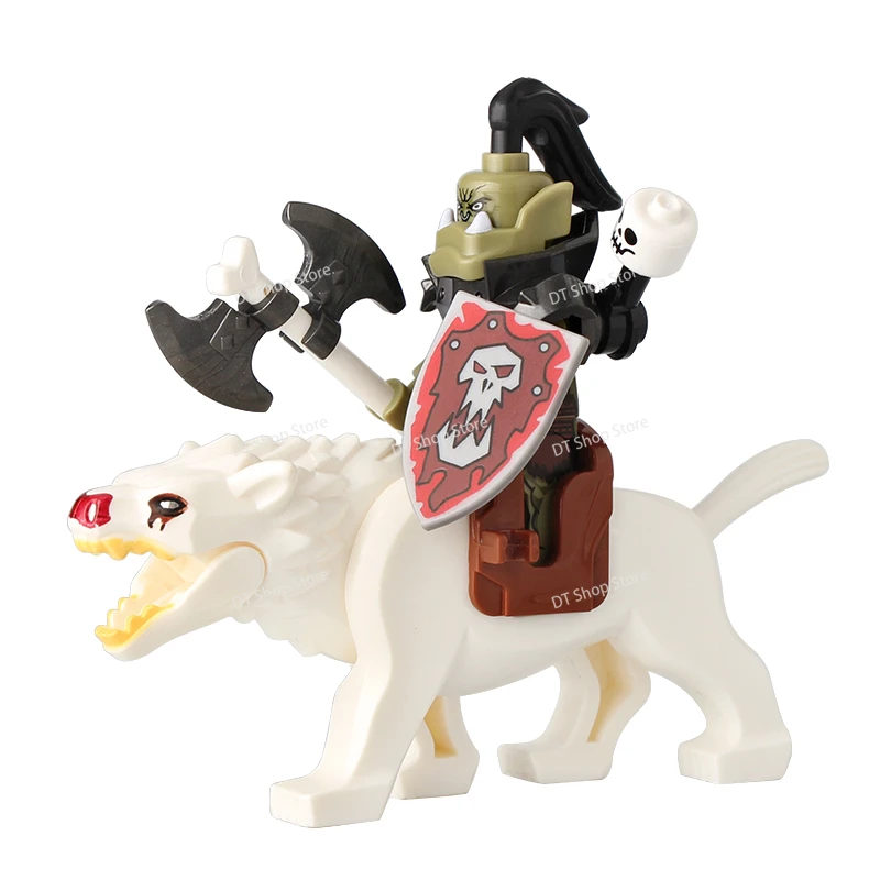 Скелет-солдат средневековый замок рыцарь воины строительные блоки сильные орки