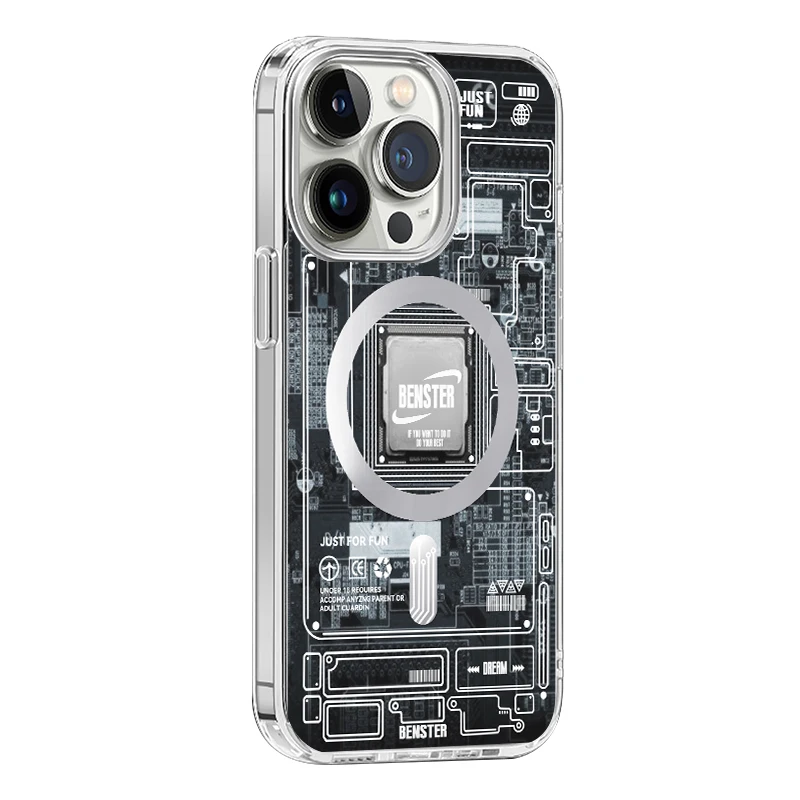 

Baseus Transparent Magnetic Phone Case for iPhone 14 13 12 11 Pro Max Wireless Charging Cover For iPhone13 12Pro Max Magnet Case